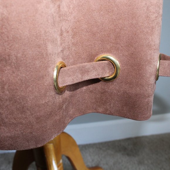 Jessica Howard Tan Suede Dress with Rivet Hem 16 - Picture 6 of 10